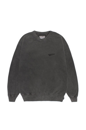 WASHED MIDDLE WEIGHT CREW NECK SWEAT SHIRT ( TYPE-1 ) - BLACK (26FWE-WMC-SS03)