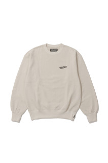 WASHED MIDDLE WEIGHT CREW NECK SWEAT SHIRT ( TYPE-1 ) - IVORY (26FWE-WMC-SS03)