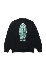 WASHED MIDDLE WEIGHT CREW NECK SWEAT SHIRT ( TYPE-3 ) - BLACK (26FWE-WMC-SS05)