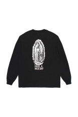 WASHED HEAVY WEIGHT CREW NECK LONG SLEEVE T-SHIRT ( TYPE-1 ) - BLACK (26FWE-WMT-LT01)