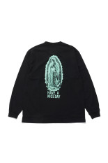WASHED HEAVY WEIGHT CREW NECK LONG SLEEVE T-SHIRT ( TYPE-2 ) - BLACK (26FWE-WMT-LT02)