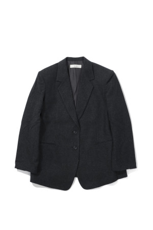 Herringbone Wool Jacket - CHARCOAL GRAY (62620104)
