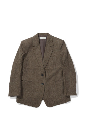 Herringbone Wool Jacket - CHARCOAL GRAY (62620104)