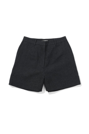 Herringbone Short Pants - CHARCOAL GRAY (62620718)