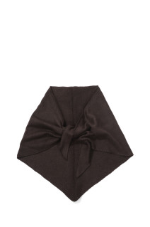 Knit Triangle Scarf - BROWN (62621013)