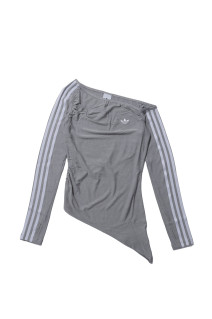 ONE SHOULDER ASYMETRIC TOP - GREY HEATHER (LE8311)