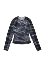 AOP MESH TEE - OLIVE STRATA (LE8315)