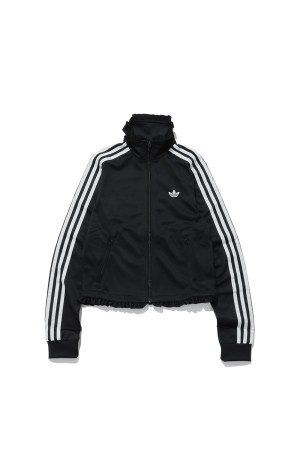 PLEATED FIREBIRD TRACK TOP - BLACK (LG4308)