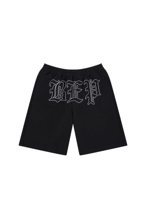 3 LETTER OE SWEAT BAGGY SHORTS - BLACK (BEPSS26PA18)