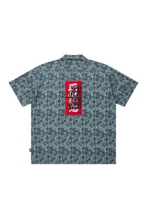 PYTHON HWC LABEL OPEN COLLARED S/S SHIRT - GREEN (BEPSS26TP29)