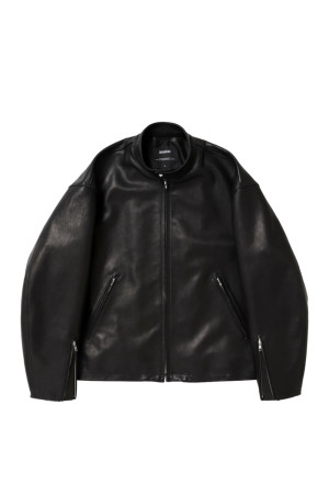 Leather Single Riders Jacket - Black (ABCAW26JK01-1)