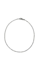 Stud Link Figaro Narrow Chain - Silver (RX-1015-1)