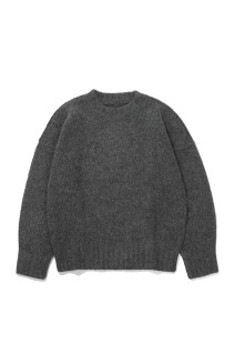 WOOL KNIT CREWNECK - GRANITE GRAIN (T250111)