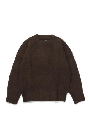 WOOL KNIT CREWNECK - GRANITE GRAIN (T250111)