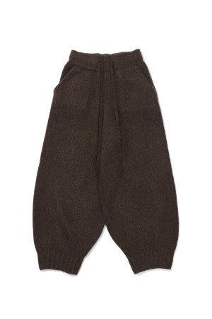 WOOL KNIT CUFF PANT - GRANITE GRAIN (B250109)