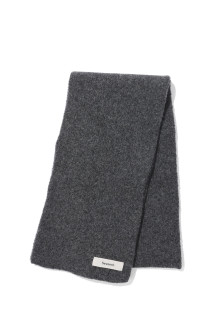 WOOL KNIT DUVET SCARF - GRANITE GRAIN (A250105)