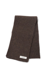 WOOL KNIT DUVET SCARF - CHESTNUT GRAIN (A250105)