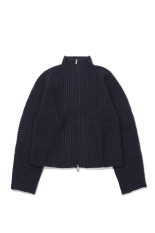 GLOBE RIB KNIT CARDIGAN - MARINE (T250103)