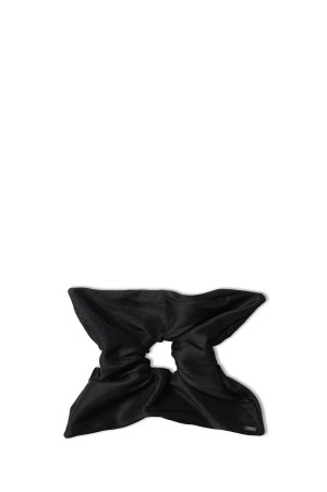 Silk Square Medium Scrunchie-BLACK(hp0324)