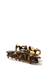 Logo Handle Hair Clip-BROWN(hp00126)