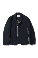 Cotton Chino x Nylon Twill Blouson - BLACK 001 (26-03911M