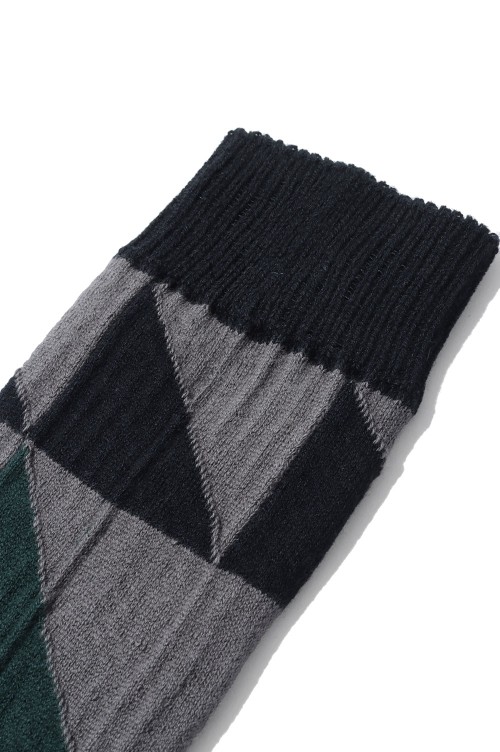 sacai x A.P.C. Quilts Socks - BROWN MULTI 620 (26-01177S
