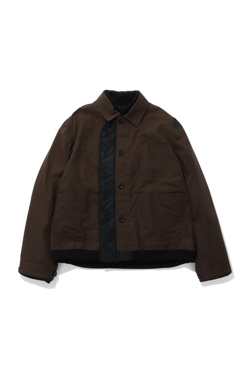 Nylon Twill x Rip Stop Reversible Blouson - BROWNxBLACK 602 (26