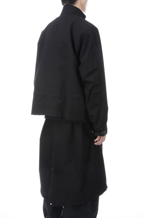 Nylon Twill x Rip Stop Coat - BLACKxD/KHAKI 045 (26-04034M