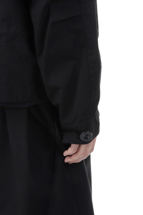 Nylon Twill x Rip Stop Coat - BLACKxD/KHAKI 045 (26-04034M