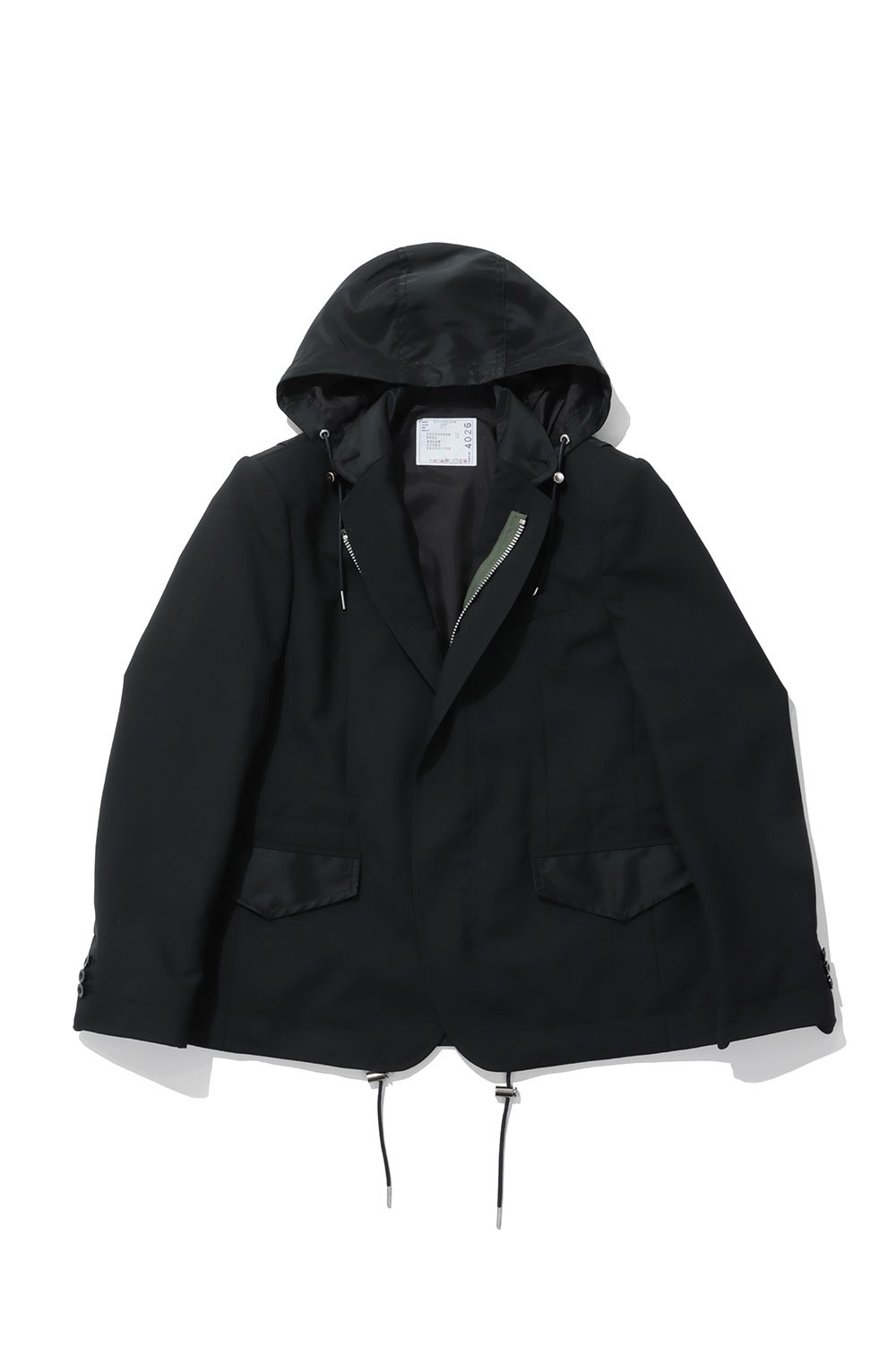 ジャケット　黒色系 Suiting x Nylon Twill Jacket - BLACK 001 (26-04026M) | セレクト