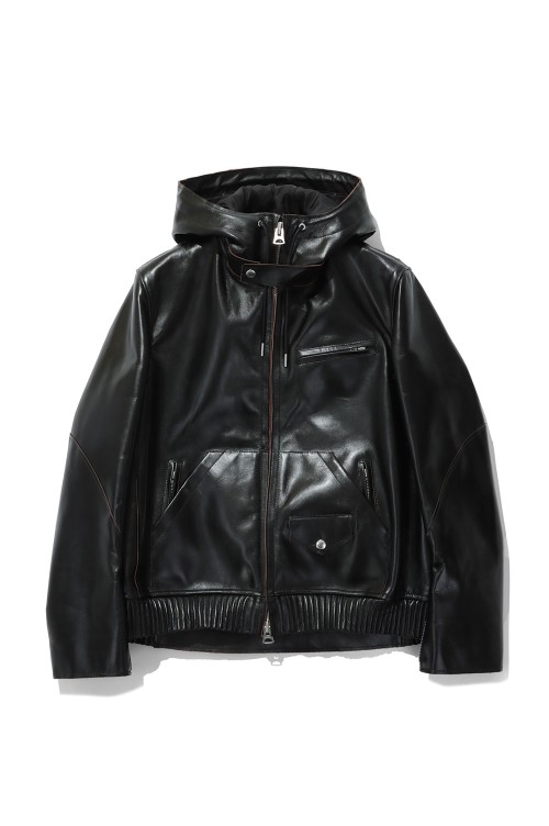 タイムセール【値札無し未使用】Soft Edge Leather Blouson Leather Blouson - BLACK 001 (26-04051M) | セレクトショップ