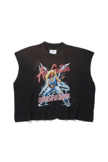 AIR BAND SLEEVELESS T-SHIRT - BLACK (26AW46CS462)