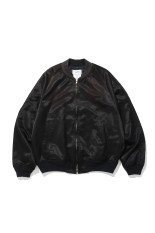 THREADLESS AIR EMBROIDERY SOUVENIR JACKET - BLACK (26AW28BL263)