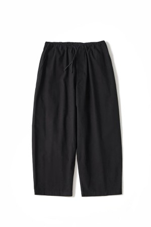 BRUSHED COTTON EASY TROUSERS / BLACK
