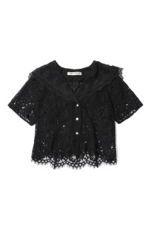 Scallop Lace Sailor Shirt -BLACK (31261315107)