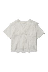 Scallop Lace Sailor Shirt -WHITE (31261315107)