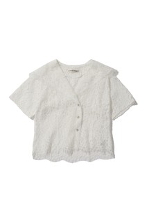Scallop Lace Sailor Shirt -WHITE (31261315107)