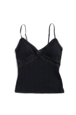 Eyelet Lace Cup-In Cami -BLACK (31261415907)
