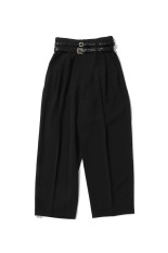 Double Belt Slacks  -BLACK (31261465105)