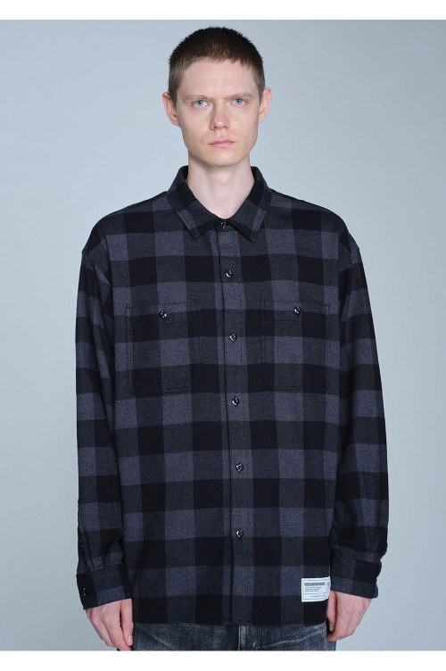 BUFFALO CHECK SHIRT LS / GRAY (262BENH-SHM03) | セレクトショップ
