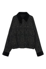 ornament print corduroy collar jacket - One Color (TD-26AW-JK52)