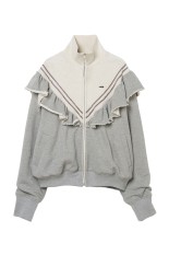 Frill Jersey Track Jacket - Gray (TD-26AW-JK64)