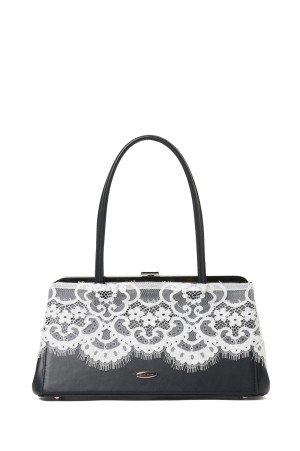 white lace veil leather handbag - One Color (TD-26AW-BG54)
