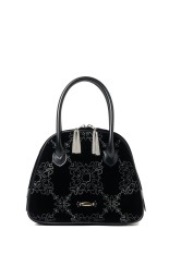 palace tiles velvet hand bag - Black (TD-24AW-BG06)