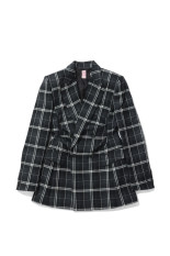 WOOL CHECK DOUBLE-BREASTED JACKET - CHECK (FTC264-0209C)