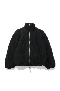 GATHERED PADDED BLOUSON - BLACK (FTC264-0207)