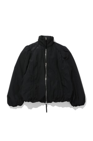GATHERED PADDED BLOUSON - BLACK (FTC264-0207)