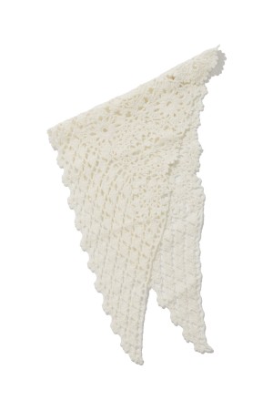 MOTIF CROCHET SCARF - OFF WHITE (FTC264-2001)