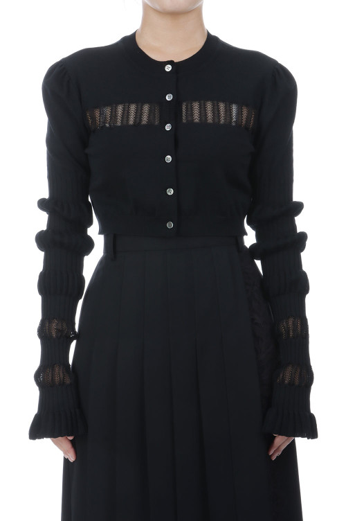philme lace sheer knit ブラック F philme lace sheer knit ブラック