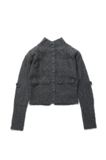 yak cable knit cardigan - gray (M269CD01)